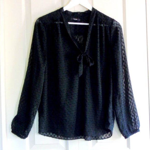 NYDJ Los Angeles Navy Blue Long Sleeve Lined Blouse US Size Small Never Worn - Picture 7 of 9